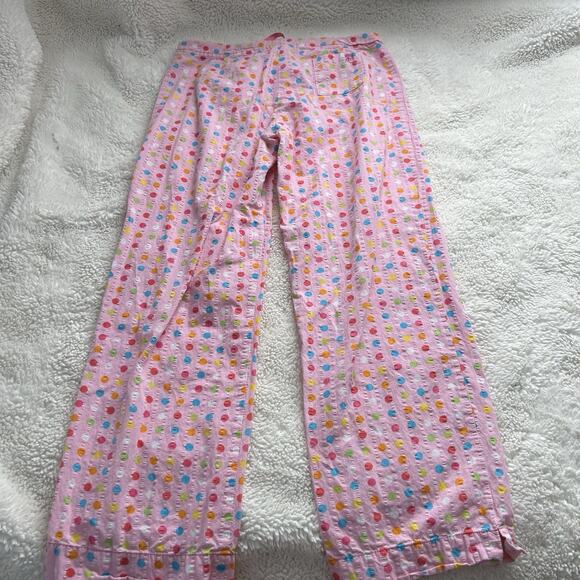VTG Y2K MUDD Pajama Pants Pink‎ Polka A Dots Sz S Drawstring Lounge Low Raise - Picture 3 of 8